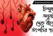 হিন্দুমতে দেহে বীর্যের উৎপত্তিস্থল
