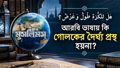 আরবি ভাষায় গোলকের কি দৈর্ঘ্য প্রস্থ হয়না?